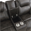 Lexicon Gainesville Microfiber Double Manual Reclining Loveseat in Chocolate