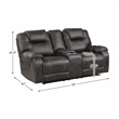 Lexicon Gainesville Microfiber Double Manual Reclining Loveseat in Chocolate