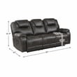 Lexicon Gainesville 2-Piece Microfiber Manual Reclining Sofa Set in Chocolate