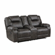 Lexicon Gainesville 2-Piece Microfiber Manual Reclining Sofa Set in Chocolate