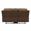 Lexicon Glendale 2-Piece Polished Microfiber Manual Reclining Sofa Set in Brown