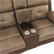 Lexicon Glendale 2-Piece Polished Microfiber Manual Reclining Sofa Set in Brown