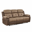 Lexicon Glendale 2-Piece Polished Microfiber Manual Reclining Sofa Set in Brown