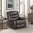Lexicon Carson Faux Leather Power Lift Chair in Dark Brown