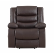 Lexicon Carson Faux Leather Power Lift Chair in Dark Brown
