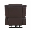 Lexicon Carson Faux Leather Power Lift Chair in Dark Brown