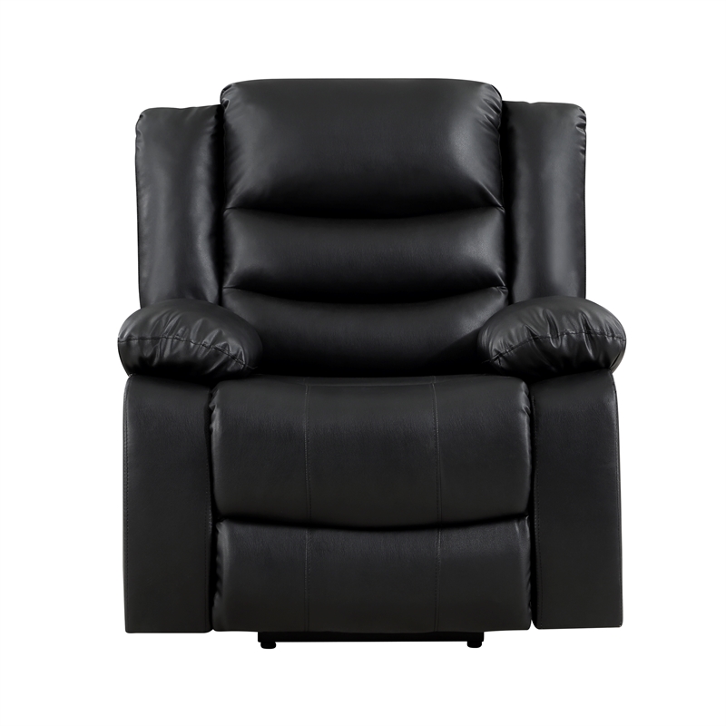 Lexicon Carson Faux Leather Power Lift Chair in Black