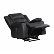Lexicon Carson Faux Leather Power Lift Chair in Black