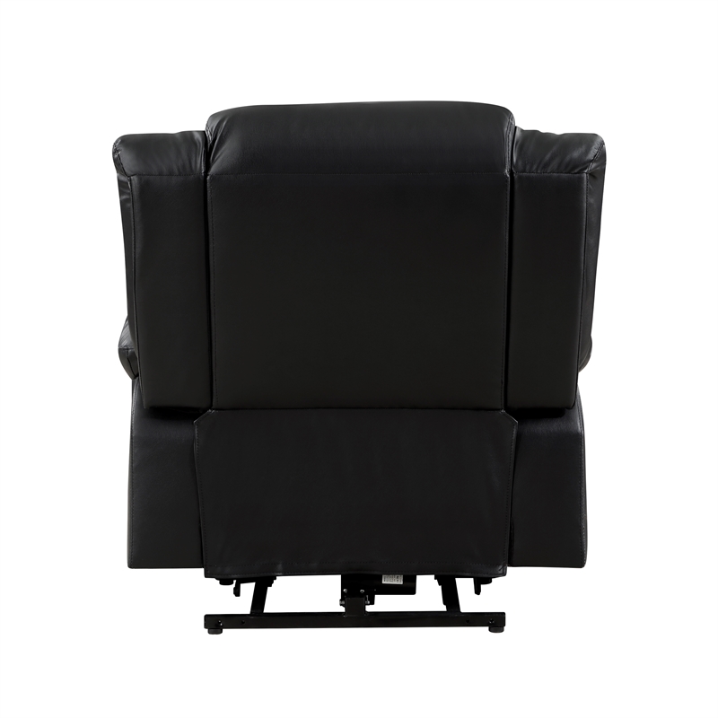 Lexicon Carson Faux Leather Power Lift Chair in Black