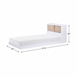Lexicon Asker Wood Twin Bookcase Bed in 2-Tone Finish (White and Natural)