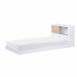 Lexicon Asker Wood Twin Bookcase Bed in 2-Tone Finish (White and Natural)