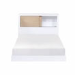 Lexicon Asker Wood Twin Bookcase Bed in 2-Tone Finish (White and Natural)