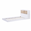 Lexicon Asker Wood Twin Bookcase Bed in 2-Tone Finish (White and Natural)