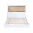 Lexicon Asker Wood Twin Bookcase Bed in 2-Tone Finish (White and Natural)