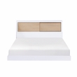 Lexicon Asker Wood Full Bookcase Bed in 2-Tone Finish (White and Natural)