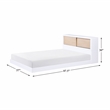 Lexicon Asker Wood Full Bookcase Bed in 2-Tone Finish (White and Natural)