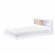 Lexicon Asker Wood Full Bookcase Bed in 2-Tone Finish (White and Natural)