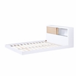 Lexicon Asker Wood Full Bookcase Bed in 2-Tone Finish (White and Natural)