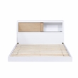 Lexicon Asker Wood Full Bookcase Bed in 2-Tone Finish (White and Natural)