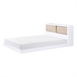 Lexicon Asker Wood Full Bookcase Bed in 2-Tone Finish (White and Natural)