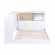 Lexicon Asker Wood Twin Bookcase Corner Bed in 2-Tone Finish (White and Natural)