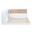 Lexicon Asker Wood Full Bookcase Corner Bed in 2-Tone Finish (White and Natural)