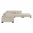 Lexicon Traverse 5-Piece Corduroy Fabric Modular Sectional in Beige