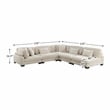 Lexicon Traverse 5-Piece Upholstered Corduroy Fabric Modular Sectional in Beige