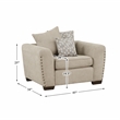Lexicon Silverthorne Chenille Living Room Chair in Light Brown