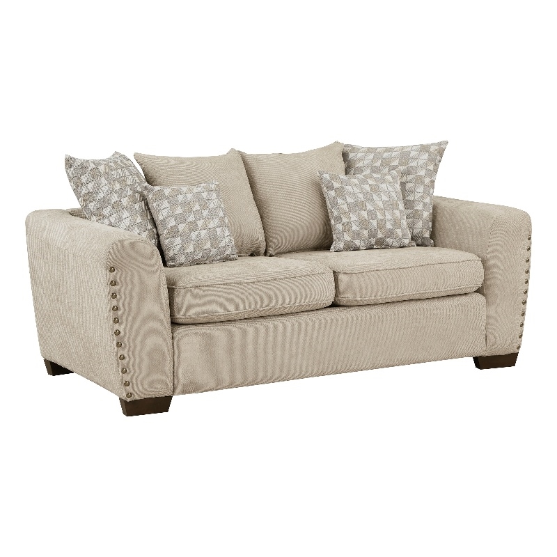 Lexicon Silverthorne Chenille Living Room Loveseat in Light Brown