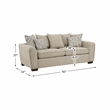 Lexicon Silverthorne 2-Piece Chenille Living Room Sofa Set in Light Brown