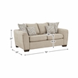 Lexicon Silverthorne 2-Piece Chenille Living Room Sofa Set in Light Brown