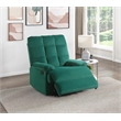 Lexicon Colin Upholstered Velvet Fabric Manual Recliner in Green