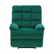 Lexicon Colin Upholstered Velvet Fabric Manual Recliner in Green