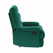 Lexicon Colin Upholstered Velvet Fabric Manual Recliner in Green