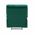 Lexicon Colin Upholstered Velvet Fabric Manual Recliner in Green