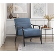 Lexicon Greeley Upholstered Wood & Velvet Accent Chair in Gray and Blue