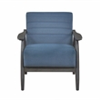 Lexicon Greeley Upholstered Wood & Velvet Accent Chair in Gray and Blue