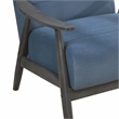 Lexicon Greeley Upholstered Wood & Velvet Accent Chair in Gray and Blue
