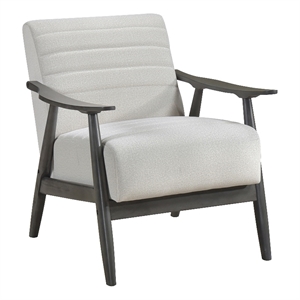 Lexicon Greeley Upholstered Wood & Velvet Accent Chair in Pearl/Brick Gray