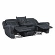 Lexicon Littleton 2-Piece Faux Leather Reclining Sofa Set in Blue