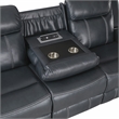 Lexicon Littleton 2-Piece Faux Leather Reclining Sofa Set in Blue
