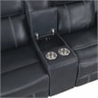 Lexicon Littleton 2-Piece Faux Leather Reclining Sofa Set in Blue