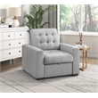 Lexicon McCafferty Fabric Chair with Pull-Out Ottoman in Gray