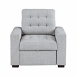 Lexicon McCafferty Fabric Chair with Pull-Out Ottoman in Gray