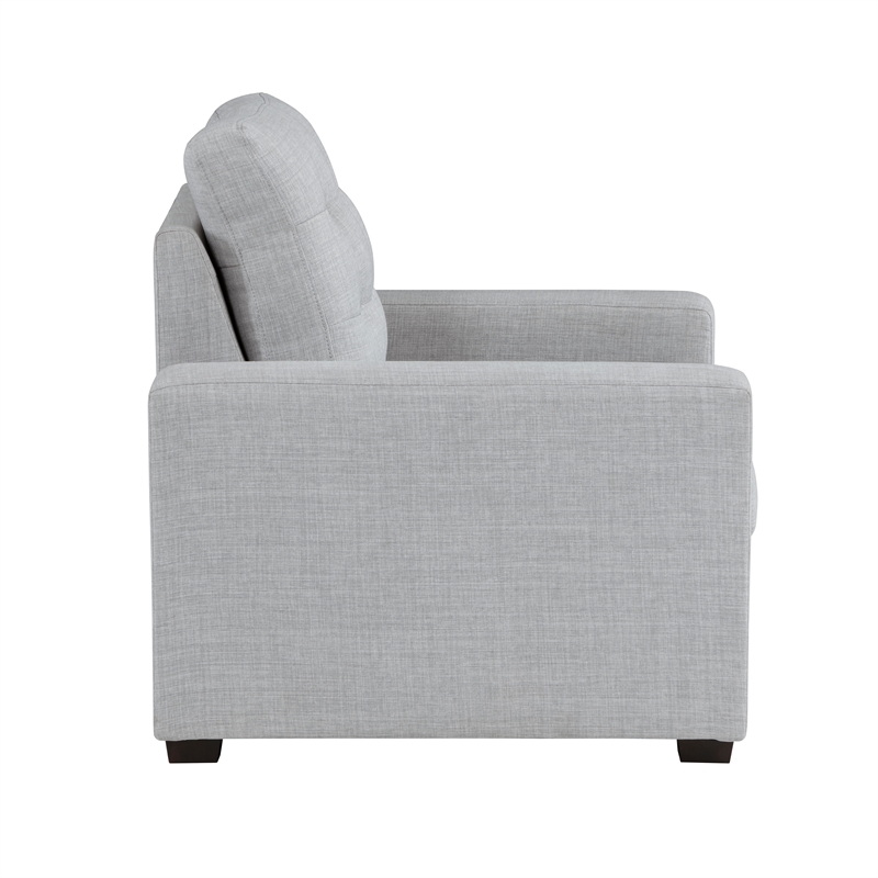 Lexicon McCafferty Fabric Chair with Pull-Out Ottoman in Gray