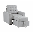 Lexicon McCafferty Fabric Chair with Pull-Out Ottoman in Gray