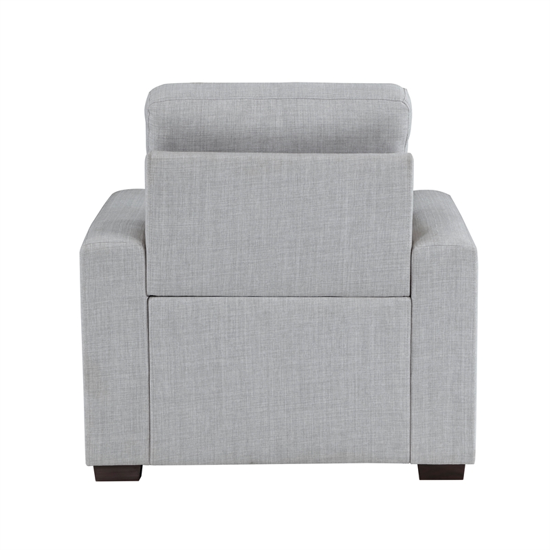 Lexicon McCafferty Fabric Chair with Pull-Out Ottoman in Gray