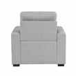 Lexicon McCafferty Fabric Chair with Pull-Out Ottoman in Gray