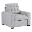 Lexicon McCafferty Fabric Chair with Pull-Out Ottoman in Gray